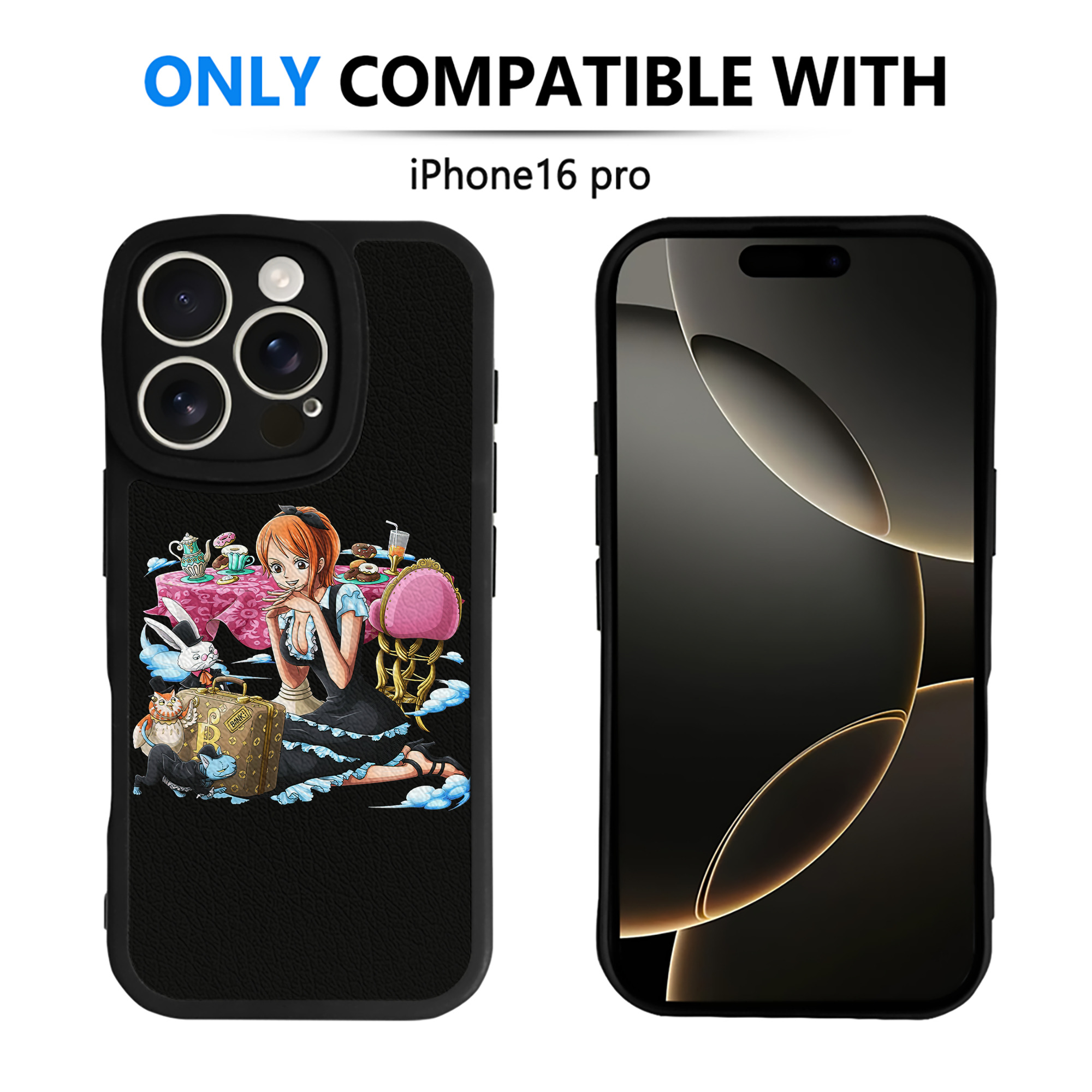 （画像用） ワンピース ナミ ONE PIECE Nami 【iPhone 16シリーズ対応】シリコンスマホケース（レザー調） 材質：シリコン